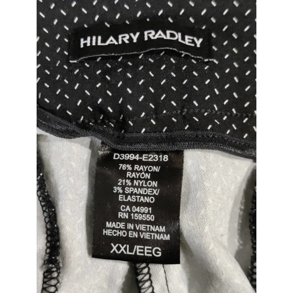 Hilary Radley Black/White Women's Pull-on Shorts Size XXL #1340 - Picture 5 of 5